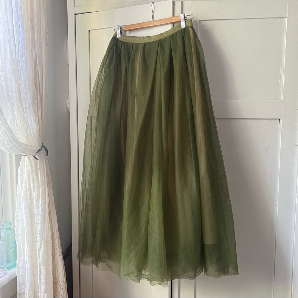 J Crew Tulle Midi Skirt